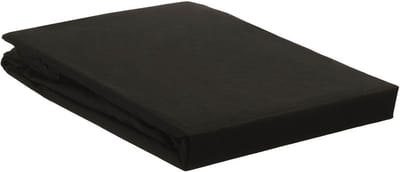 Ambiante Cotton Uni hoeslaken - Tweepersoons - Black