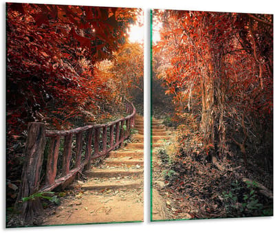 TMK ArtDeko - Snijplank - 2x 30x52 cm - Kleurrijk - Gehard Glas