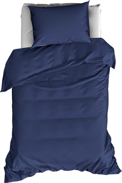 De Witte Lietaer Dekbedovertrek Katoen Satijn Olivia - Eenpersoons - 140 x 200/220 cm - Blauw
