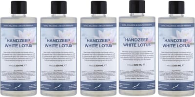 Handzeep White Lotus 500 ml - set van 5 stuks