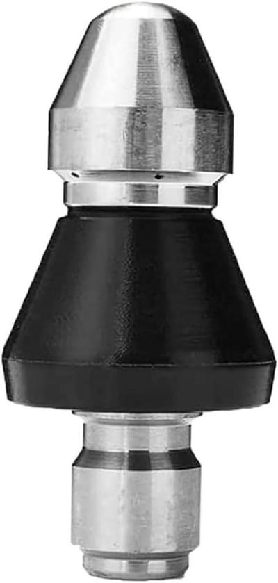 Riool Reinigingsmondstuk - Afvoer Ontstopper - Verstoppingen Verwijderen - Roestvrij Staal - 1/4 Inch - Zilverkleurig
