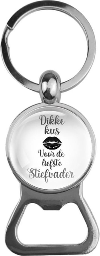Bieropener Glas - Dikke Kus Voor De Liefste Stiefvader