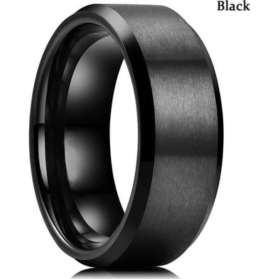 4mm 6mm 8mm Zilver Kleur Wolfraam Trouwringen Voor Mannen Vrouwen Dome Gepolijst Meteoriet Inlay Staal paar Ringen Mannen Trouwringen 12 black