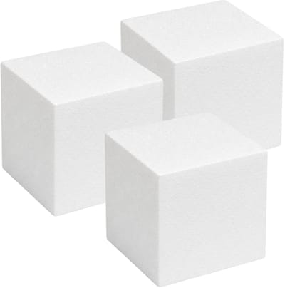Piepschuim vormen - kubus - 3x - 30 x 30 x 30 cm - styropor hobby / DIY vorm - basis knutselfiguren
