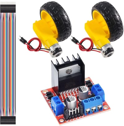 Dubbele Assen Motoren - Transmissie motoren - Robotica projecten - EMC functie - 2 stuks - Zwart
