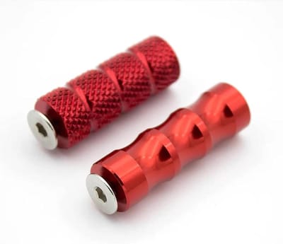 Motorfiets Voetsteunen - Pedaalset Accessoires - Verbeterd Rijcomfort - Antislip Ontwerp - 8mm/6mm Gat - Rood