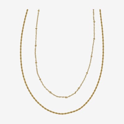 Essenza Double Chain Necklace Gold