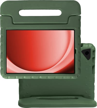 Hoes - Geschikt voor Samsung Galaxy Tab A9 Plus - Kinderhoes Shockproof Bumper - Kidsproof Case - Tablet Hoesje - Kinder Hoes Cover - Donkergroen