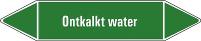 Ontkalkt water leidingmarkering op vel 126 x 26 mm - 5 per vel