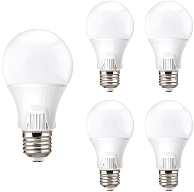 Kobi Premium LED Lamp E27 9W - 810lm - 6500K Koud Daglicht - 230V - 30.000 Branduren - Standaardvorm - Voor Werkplek of Spiegelkast - 5 stuks
