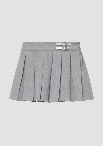 Mini rok met plooien in interlock jersey trapeziumvorm voor meisje s.Oliver