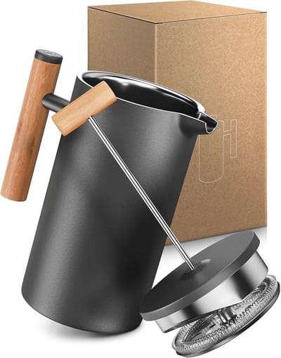 French Press Thermo 0,6 liter - Manueel Koffiezetapparaat van Roestvrij Staal