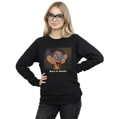 Disney Dames/Dames Dopey Born To Dazzle Sweatshirt (Zwart)