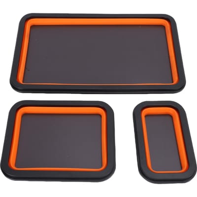 3 Stuks Opvouwbare Magnetische Onderdelenbak Set 3 Verschillende Maten voor Schroeven Bouten Moeren Ringen Pinnen Kleine Metalen Onderdelen Monteur