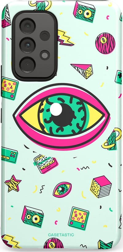 Casetastic Hoesje Geschikt voor Samsung A53 - Stijlvolle Beschermende Duo-layer Case - Retro 80s vibes