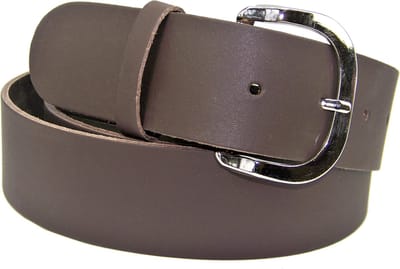 100% leer- 4 cm breed - Damesriem - donkerbruin - taillemaat 90 cm