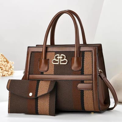 Dernier Sac Mère Fils Contraste Coloré Sacoche Toile Mode Bandoulière Simple Sac à Main Ambiance Dames Tout Va Sac Mère .