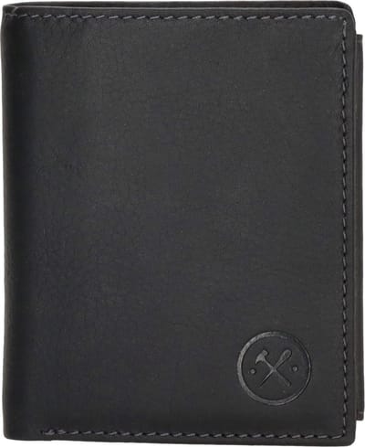 Hide & Stitches Japura Portemonnee - 100% Leer - Zwart