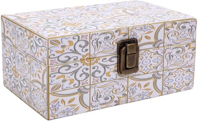 Leren Sieraden Opbergdoos – Luxe Houten Jewelry Box met Slot – Stofdichte Organizer voor Kettingen, Ringen en Oorbellen