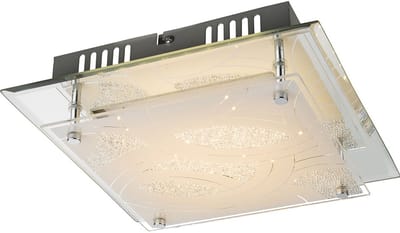 12W LED plafondlamp Verlichting chroom glas Globo NOIR II 48211-12