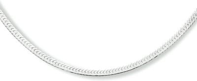 YO&NO - Ketting - Zilver - Slang - Plat - 2,0mm - 45cm Sieraden vrouw - Gerhodineerd - Zilver 925
