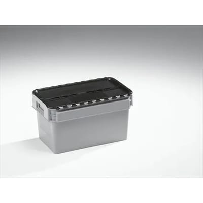 Distributiebak 500x300x275 Mm, 25 L. Grijs Met Scharnierdeksel