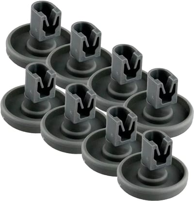 Multaparts® wielen onderkorf vaatwasser - set van 8 stuks - | Afmetingen Ø 40 mm wiel, 29 mm hoog | O.a. geschikt voor AEG, Atag, Electrolux, Etna, IKEA, Juno, Pelgrim, Zanussi | Alternatieve wieltjes 50269757006, 50286965004