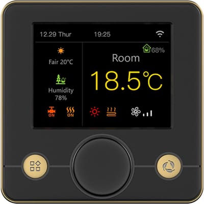 Thermostat Intelligent WIFI avec écran LCD coloré rvb, Thermostat de chauffage électrique d'intérieur
