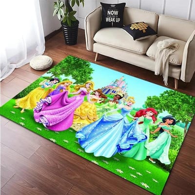 Disney Prinsessen Print Tapijt voor Woonkamer Slaapkamer Meisjeskamer Huisdecoratie Roze Kamerdecoratie Vloerkleed Antislip Mat 50X80cm