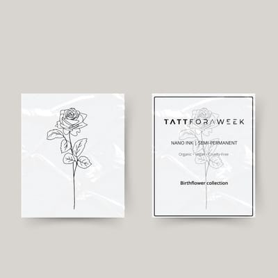 Tijdelijke tattoo birthflower juni | Neptattoo volwassenen | Tijdelijke tattoo voor volwassenen | Temporary tattoo | Plaktattoos voor volwassenen | Neptattoos | Probeer zorgeloos een tattoo | tattforaweek