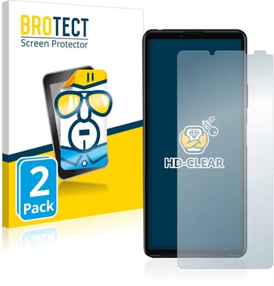 BROTECT - Screenprotector voor Sony Xperia 10 III / 10 III Lite - Folie Beschermfolie transparant 2 Stuks