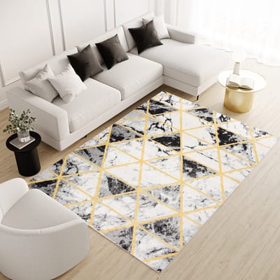 Tapiso Malesia Vloerkleed Geel Abstract Tapijt Maat- 160x230