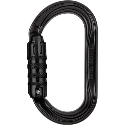 PETZL OXAN TRIACT-LOCK Black – Hoogsterkte stalen karabiner 38 KN (Internationale versie)
