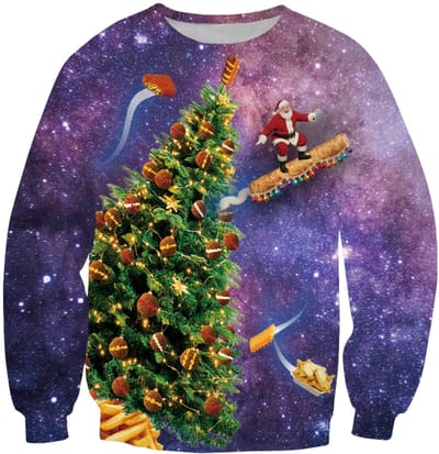 Bitterballen Kerstboom Foute kersttrui - Maat: S - Kerstman Op een Frikandel - Merry Snackmas - Kerstmis trui - Heren kersttrui - Dames kersttrui - Foute kersttruien - Kerst outfit - Kerstkleding - Lelijke kersttrui -