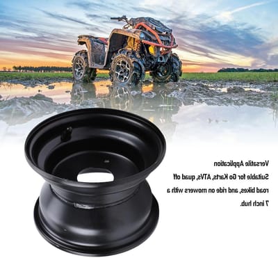 Dailygoody - ATV Wielkap - 16x8-7 Stalen Wielkap met Boutgaten - Geschikt voor Offroad Quad - Duurzaam en Robuust - Voor Kazuma UTV - 7 Inch Form