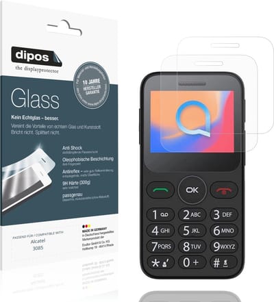 dipos – 2x Matte Pantserfolie geschikt voor Alcatel 3085 | 9H Screenprotector