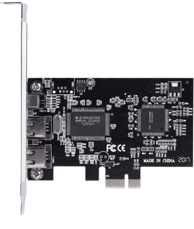 Dailygoody FireWire-kaart - PCI Express 1394-controllerkaart - Inclusief FireWire-kabel - Geschikt voor 10/8/7/Vista/XP - Ondersteunt 100/200 M...