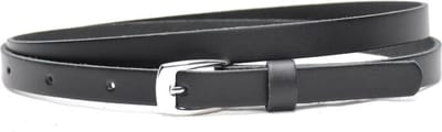 Moderiemen 1,5 cm smalle zwarte riem - 100% leder - Maat 85 - Totale lengte 100cm