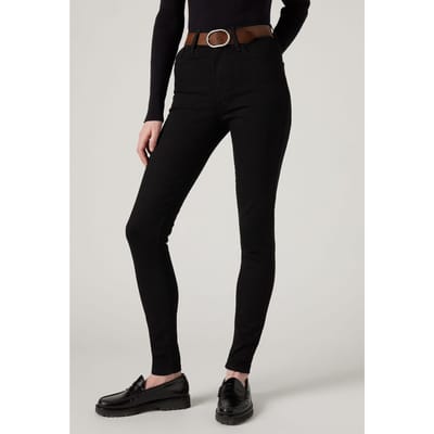 Levi's 720 Hirise Super Skinny Black Celestial Maat: W27L32 | Skinny Jeans Outlet | Dames | Zwart