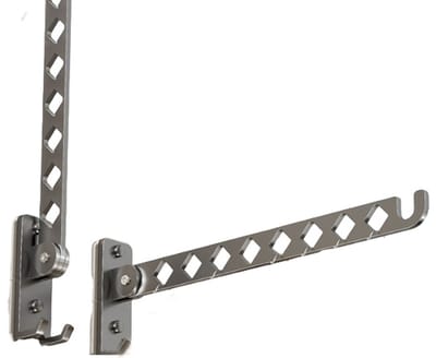 Droogrek - Wanddroogrek - Droogtoren - Droogrek hangend - Opvouwbaar kledingrek - Multi-hoek vouwbaar - Roestvrij staal - Geen ponsen nodig - Verwijderbaar - Geschikt voor balkon - Binnen - Raam en kledingkast - Zwart
