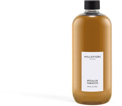 Millefiori Milano - Navulling voor Geurstokjes 500 ml - Petali di Tabacco - 9 tot 12 maanden