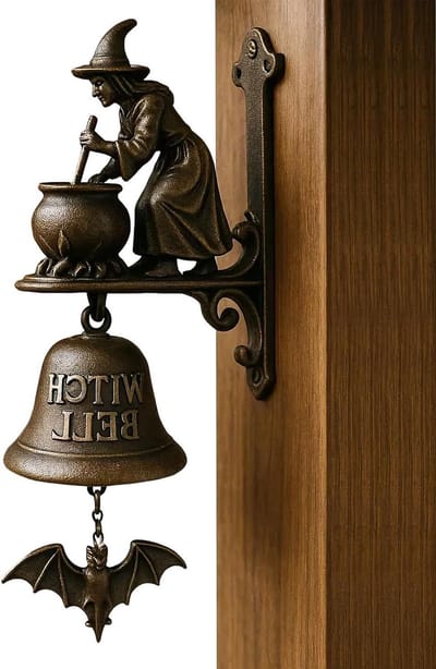 Vintage Deurbel - Decoratieve Bel - Bezoekers Ontvangen - Handgemaakt Ontwerp - 20 cm - Heks