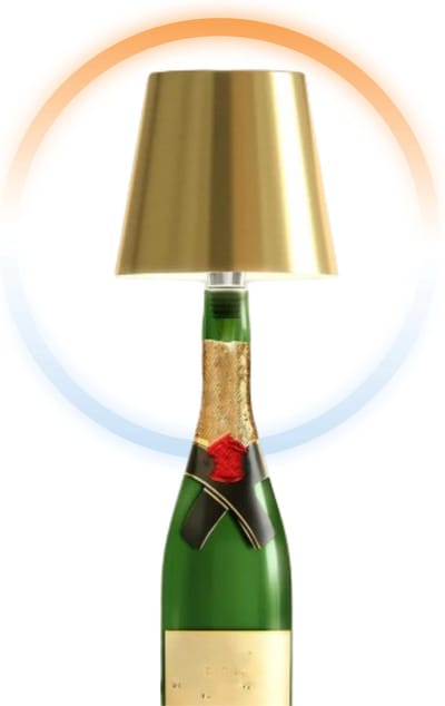 Oplaadbare Flessenlamp - Tafellamp - Dimbaar - Aluminium - Waterdicht - Goud