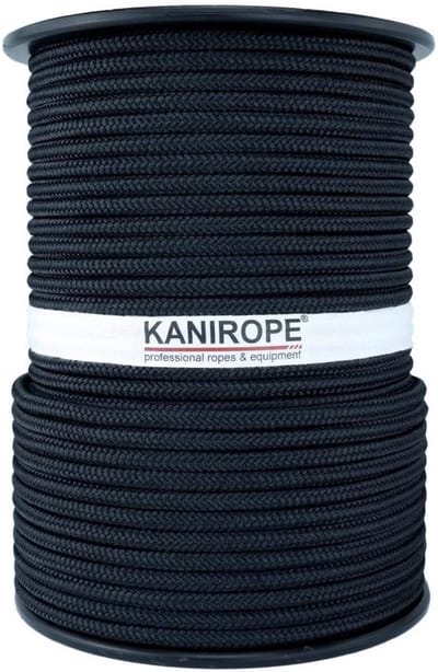 Polyester Touw - Gevlochten Koord - Bevestigen & Zekeren - Weerbestendig & Sterk - 6mm 100 Meter - Zwart