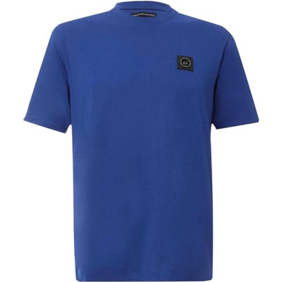 Marshall Artist Heren T-shirt van katoen met Siren-logo, normale pasvorm (Blauw)