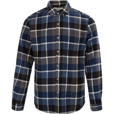 Firetrap Geruit herenoverhemd (Blauw/Zwart)