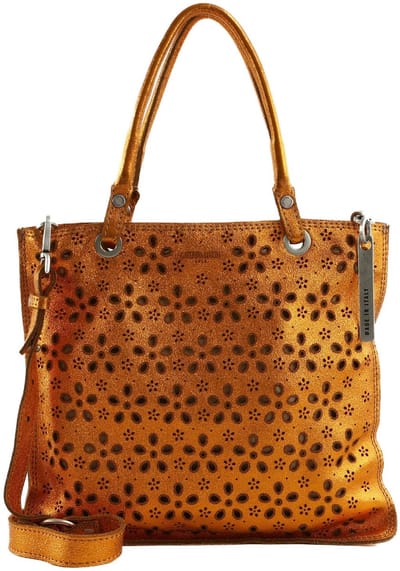 CATERINA LUCCHI handtas schoudertas Ambra Shopping Bag Arancio + T / Burro oranje