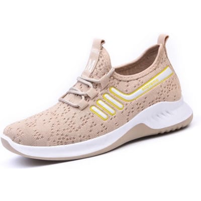 Damesschoenen Nieuwe Vliegweefsel Casual Schoenen Zachte Zool Hardloopschoenen Ademende Sportschoenen Dames 41 white