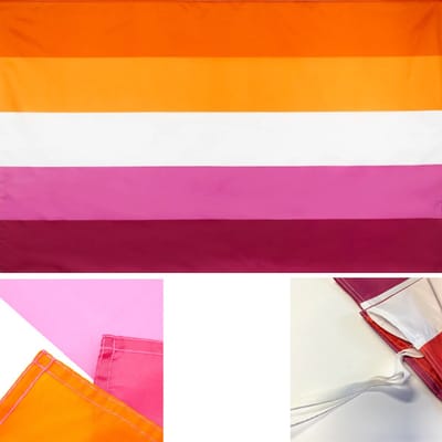 Actie4you® - Pride Vlag - Lesbisch - Lesbian Flag - 150x90 CM - Gay - Regenboog - LGBTQ+ - Met zoom voor Flaggenmast en Koord