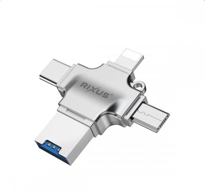 Rixus 4-in-1 Multi Function Card Reader - Type-c - USB.30 - High Speed